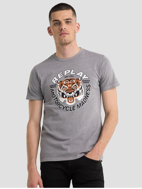 Men Replay JERSEY T-SHIRT REPLAY MOTORCYCLE MADNESS |